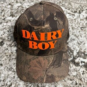 Dairy Boy Camo - Orange hat